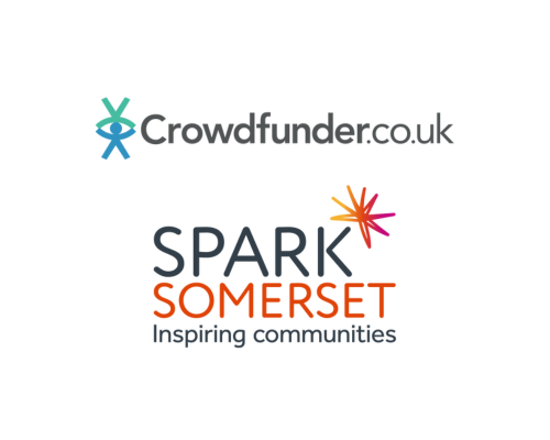 Image: Crowdfunder and Spark Somerset's logos