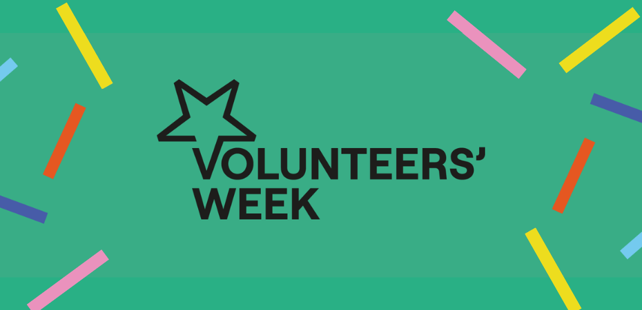 Graphic featuring the Volunteers' Week logo
