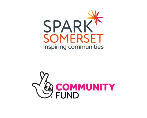 Logo lock-up: Spark Somerset and National Lottery Community Fund logos