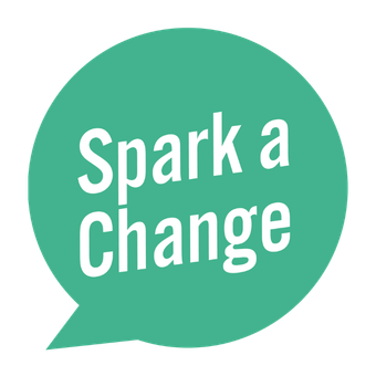 Green version of the Spark a Change logo
