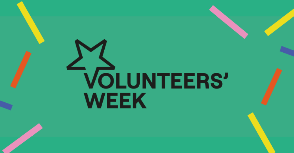 Graphic featuring the Volunteers' Week logo